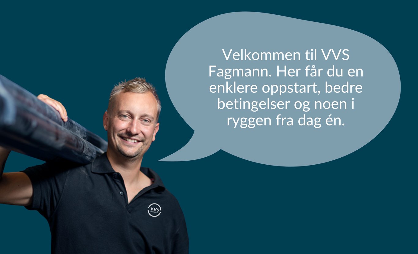 Rørlegger snakkeboble - nystartet rørleggerbedrift