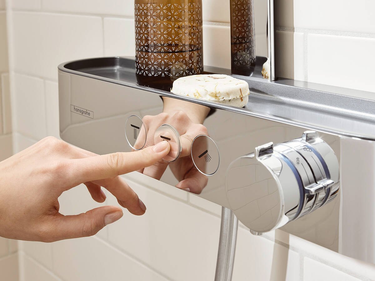 Hansgrohe blandebatteri med knapp